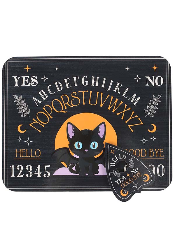 GOTHIC GIFTS Cute and Creepy Bat Cat | TALKING BOARD - Back