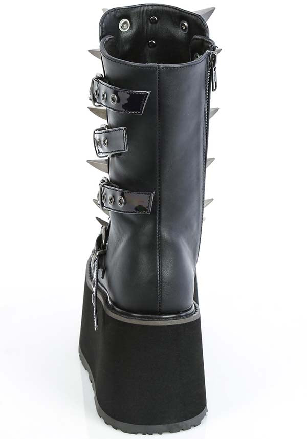 DEMONIA DAMNED-156 [Black] | PLATFORM BOOTS [PREORDER] - BOOTS - Detail 4
