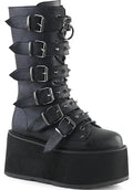 DEMONIA DAMNED-225 [Black] | BOOTS [PREORDER] - BOOTS - Front View
