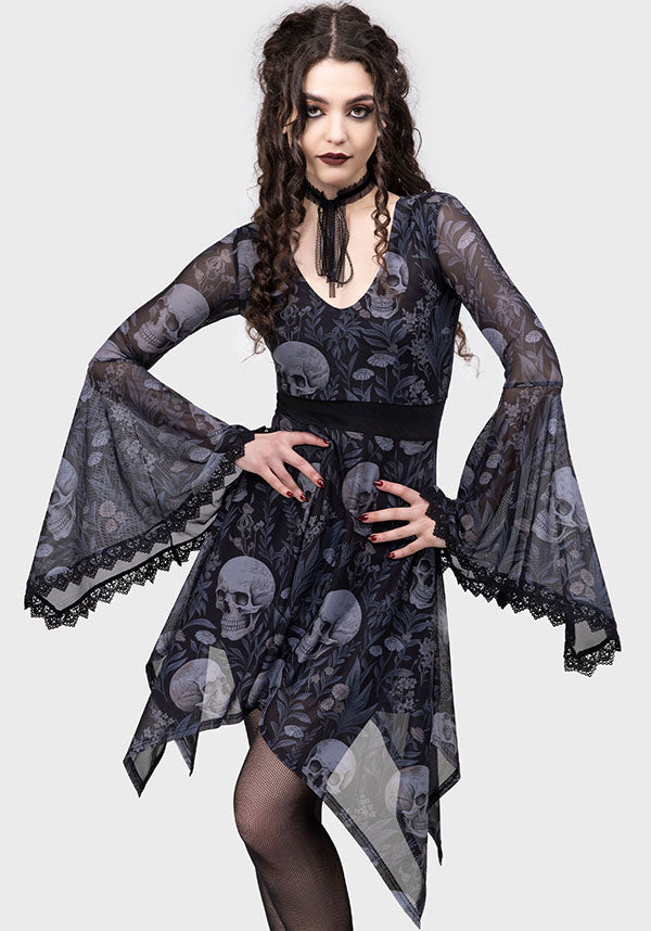 KILLSTAR Death's Head | SKATER DRESS - DRESSES - Front View