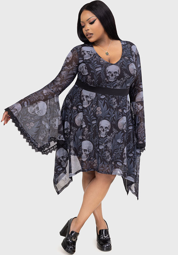 KILLSTAR Death's Head | SKATER DRESS - DRESSES - Back View