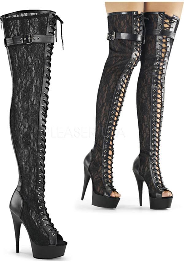 Pleaser DELIGHT-3025ML [Black] - Product Image