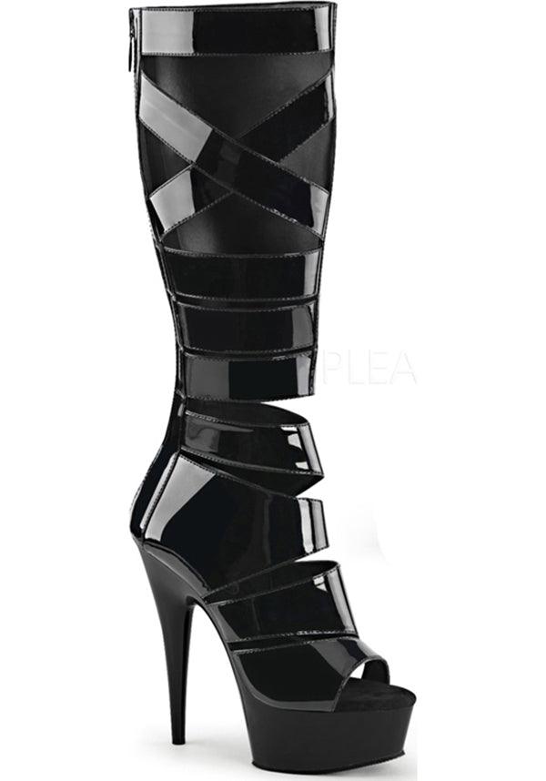 Pleaser DELIGHT-600-49 [Patent Black] - Front View