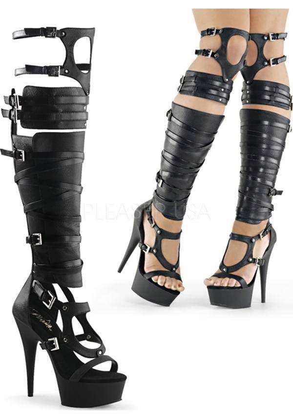 Pleaser DELIGHT-600-49 [Patent Black] - Detail View