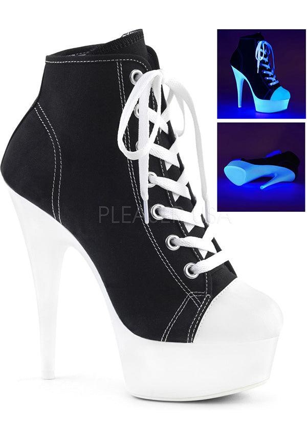 Pleaser DELIGHT-600SK-02 [Black/Neon White] - Product Image