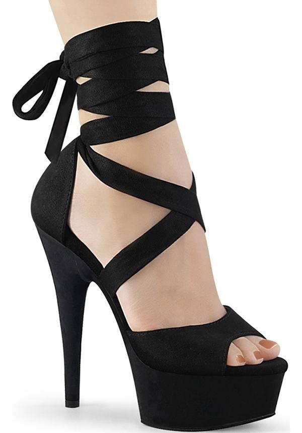 Pleaser DELIGHT-679 [Black Suede] - Product Image