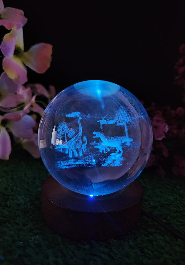 HOMEWARES Dino Land 3D Crystal Ball | LAMP - Front