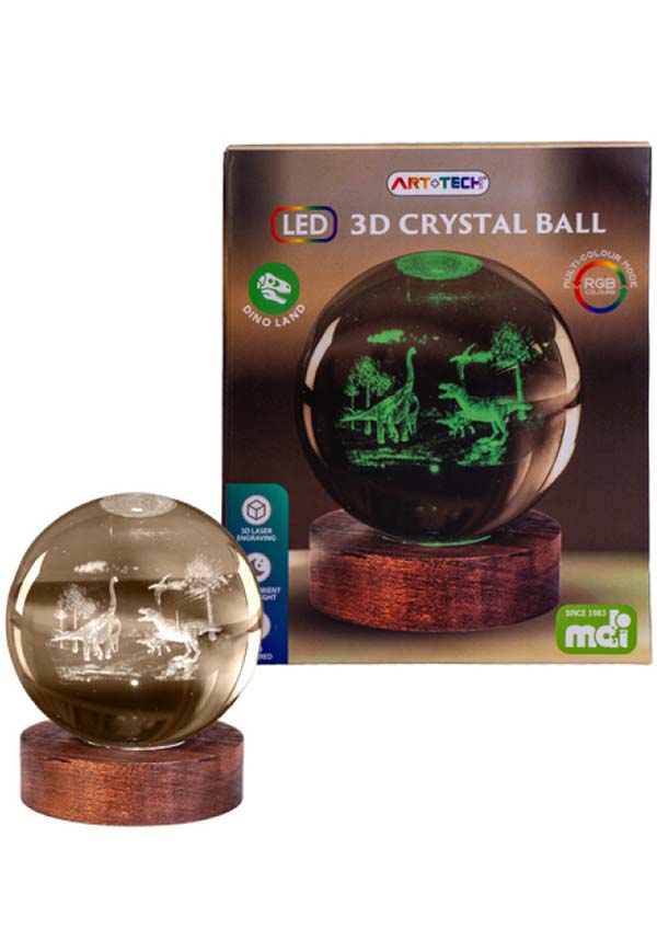 HOMEWARES Dino Land 3D Crystal Ball | LAMP - Back