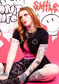 Hell Bunny Dylan [Black/Pink] - Front View