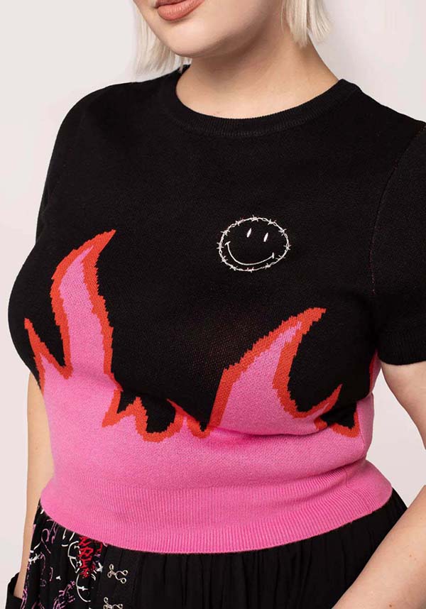 Hell Bunny Dylan [Black/Pink] - Detail View