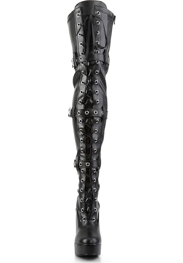 Pleaser ELECTRA-3028 [Black] - Close Up