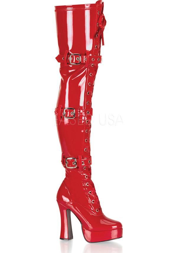 Pleaser ELECTRA-3028 [Patent Red] - Product Image