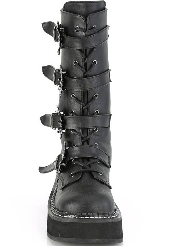 DEMONIA EMILY-322 [Black] | BOOTS [PREORDER] - BOOTS - Back View