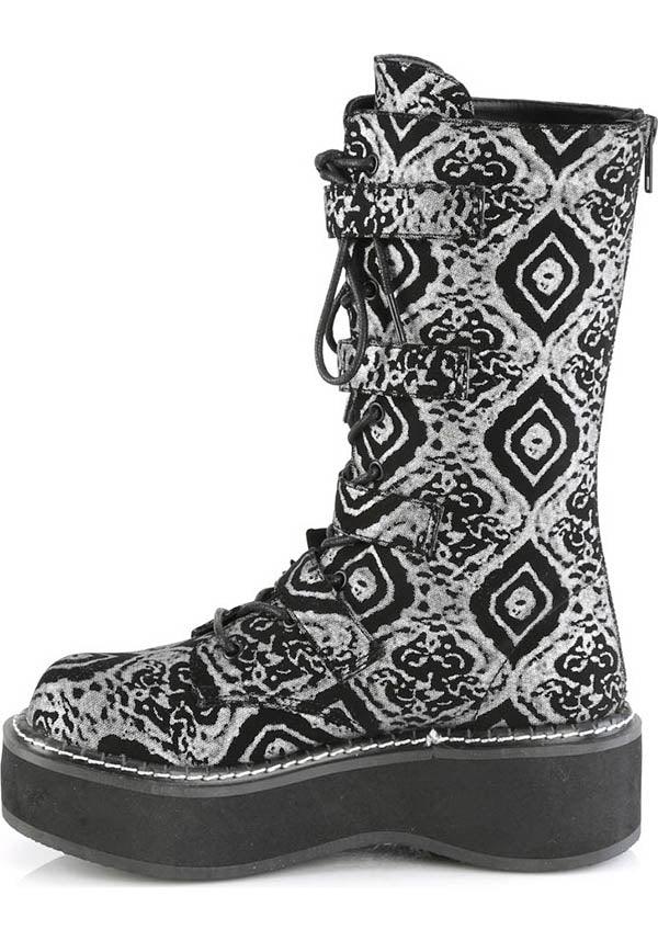 DEMONIA EMILY-322 [Black/Silver] | BOOTS [PREORDER] - BOOTS - Detail 2