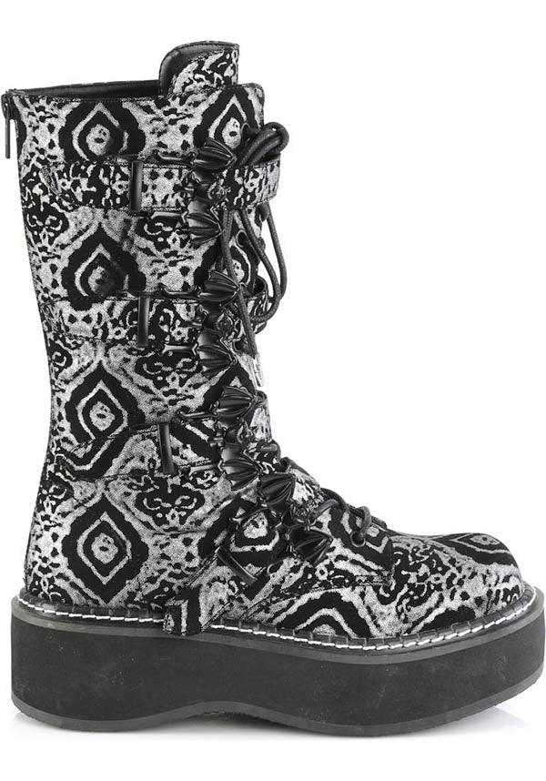 DEMONIA EMILY-322 [Black/Silver] | BOOTS [PREORDER] - BOOTS - Detail 4