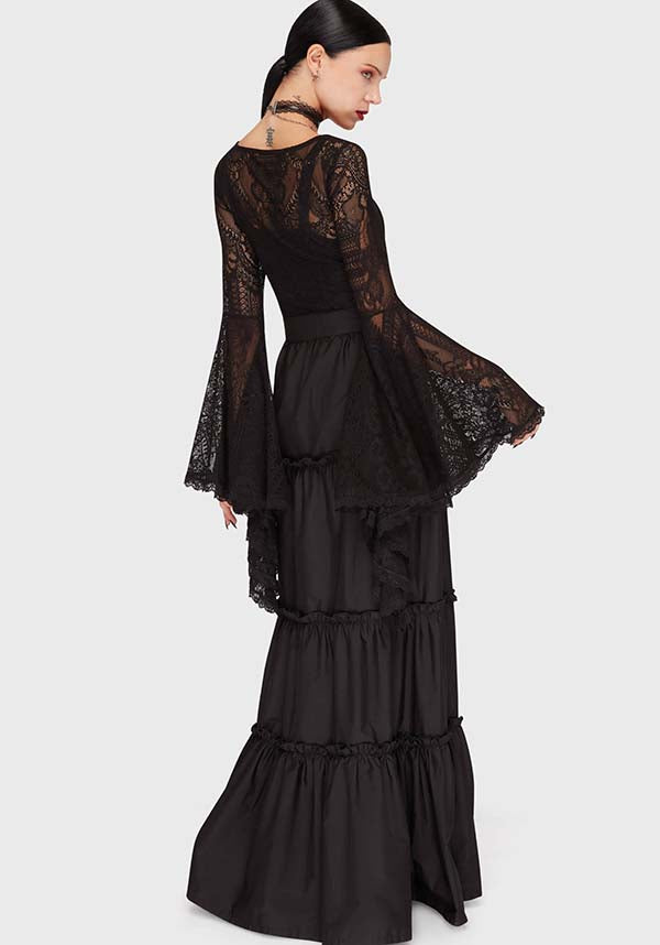 KILLSTAR Fatal Attraction [Black] | BODYSUIT - TOPS - Back View
