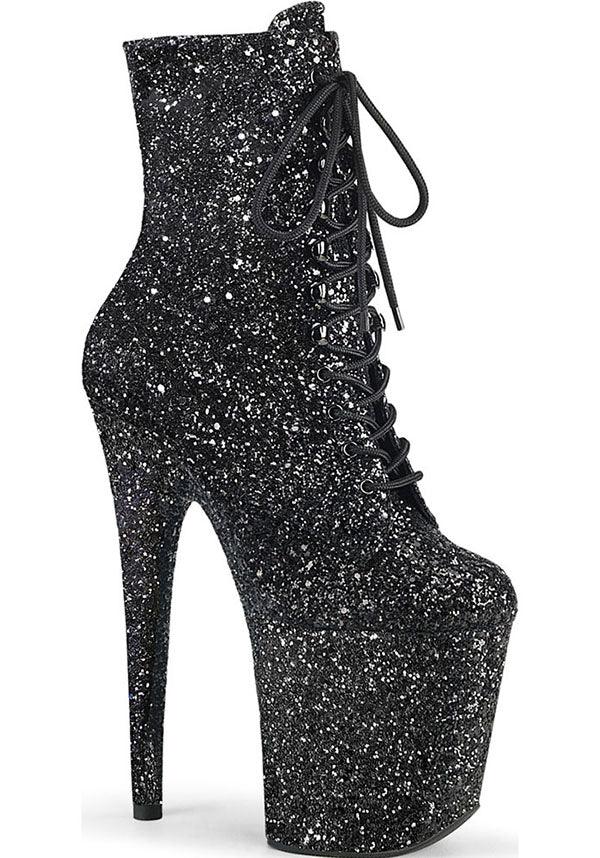 Pleaser FLAMINGO-1020GWR [Black Glitter] - Product Image