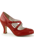 Pinup Couture Shoes FLAPPER-35 [Red] - Front View
