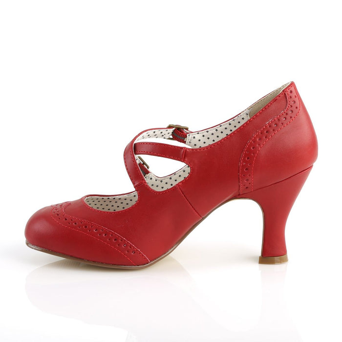 Pinup Couture Shoes FLAPPER-35 [Red] - Back View