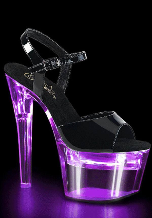 Pleaser FLASHDANCE-709 [LED/ Patent Black] - Image 5