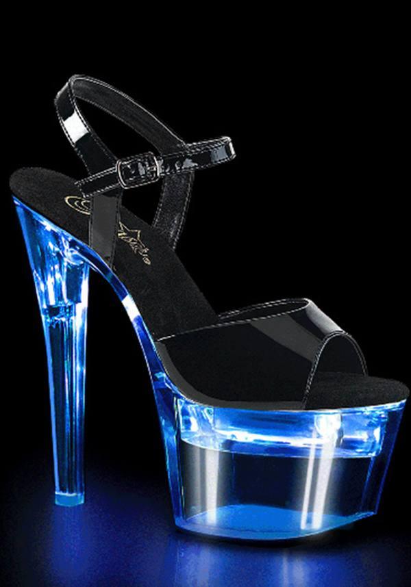 Pleaser FLASHDANCE-709 [LED/ Patent Black] - Image 6