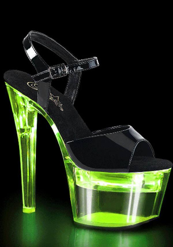 Pleaser FLASHDANCE-709 [LED/ Patent Black] - Image 7