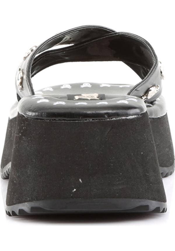 DEMONIA FLIP-05 [Black] | PLATFORM SANDALS [PREORDER] - SANDALS - Detail 3