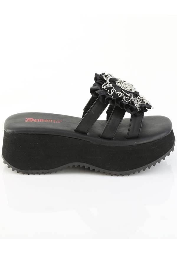 DEMONIA FLIP-16 [Black] | FLATS [PREORDER] - SANDALS - Detail 3