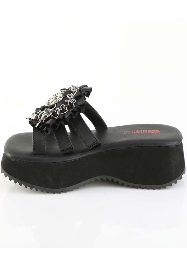 DEMONIA FLIP-16 [Black] | FLATS [PREORDER] - SANDALS - Detail 4
