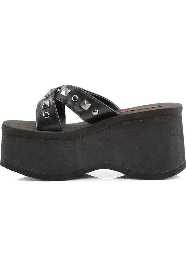 DEMONIA FUNN-29 [Black] | PLATFORM SANDALS [PREORDER] - SANDALS - Detail 2