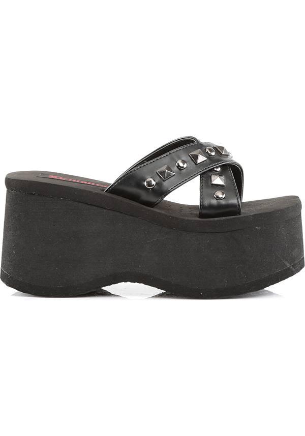 DEMONIA FUNN-29 [Black] | PLATFORM SANDALS [PREORDER] - SANDALS - Detail 4