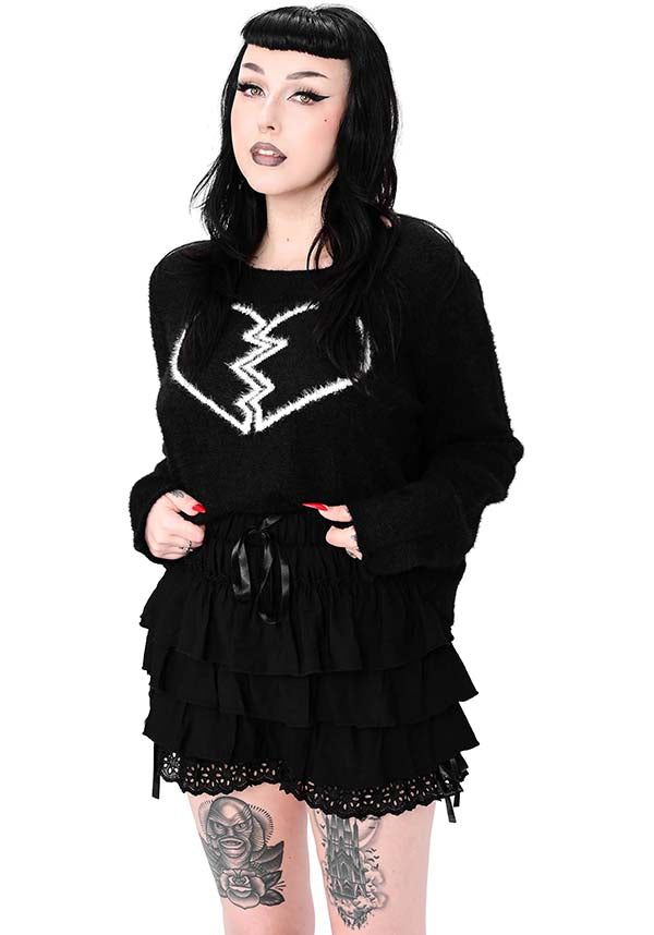 FOXBLOOD Fuzzy Heart | SWEATER - Front