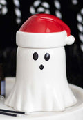 GOTHIC GIFTS Ghost with Santa Hat | WAX BURNER - Front