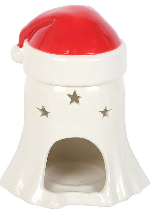 GOTHIC GIFTS Ghost with Santa Hat | WAX BURNER - Detail 2