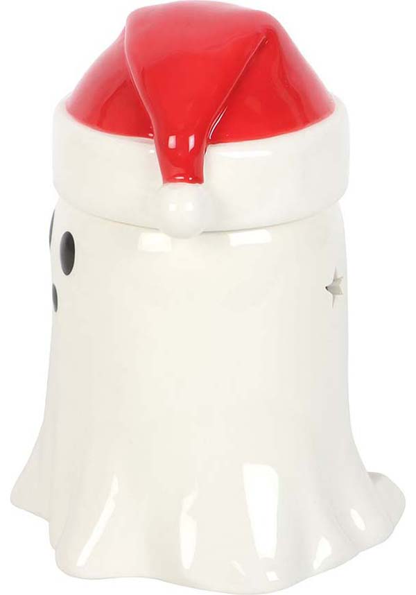 GOTHIC GIFTS Ghost with Santa Hat | WAX BURNER - Detail 4