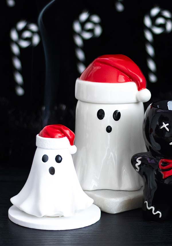 Gothic Gifts Ghost with Santa Hat - Lifestyle Shot
