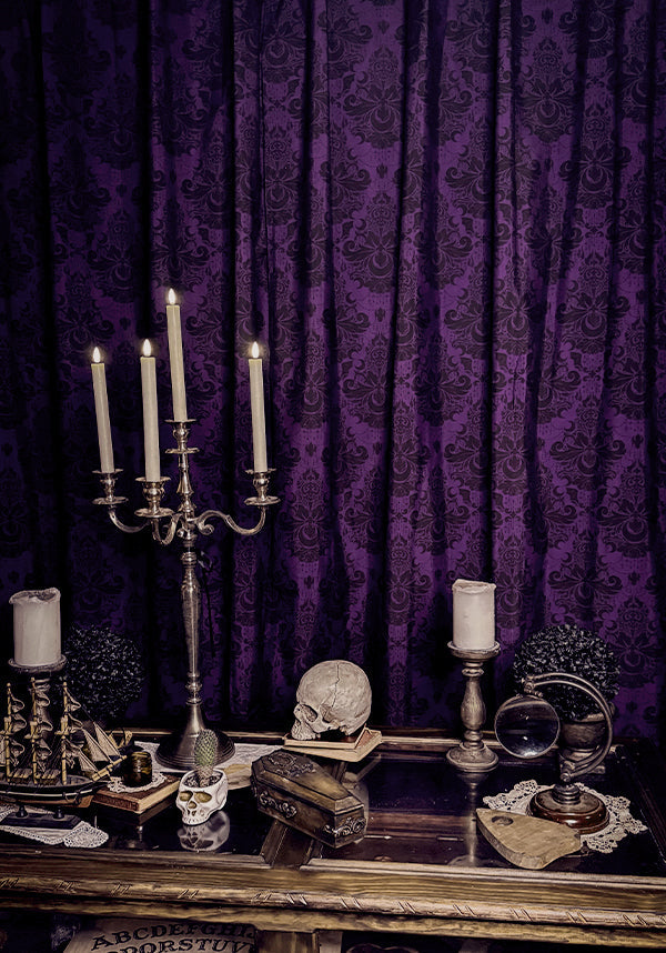 HELLS BLANKETS Good Mourning [Purple] | BLACKOUT CURTAIN - Front