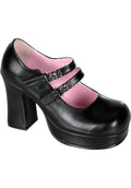 DEMONIA GOTHIKA-09 [Black] | PLATFORM HEELS [PREORDER] - HEELS - Front View