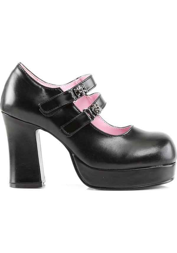 DEMONIA GOTHIKA-09 [Black] | PLATFORM HEELS [PREORDER] - HEELS - Detail 4