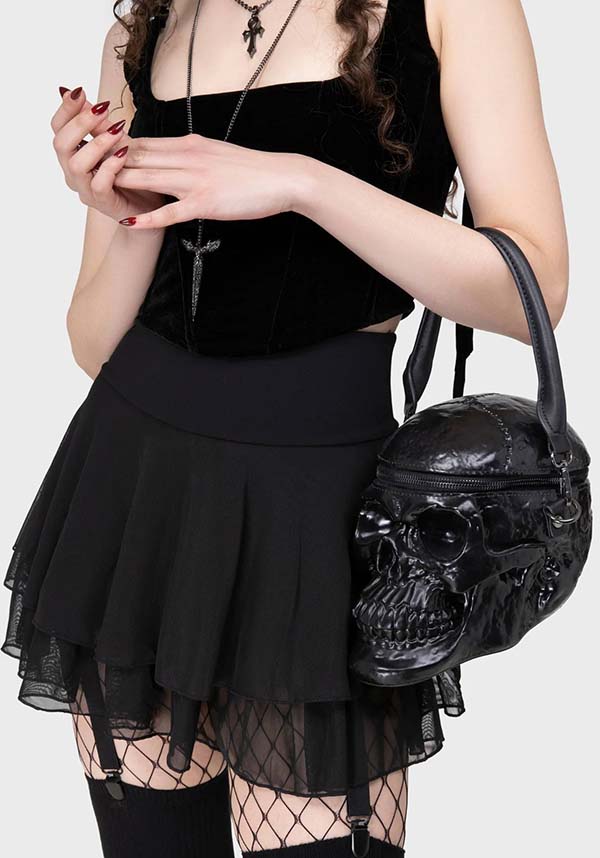 KILLSTAR Grave Digger [Black] | SKULL HANDBAG - BAGS - Back View