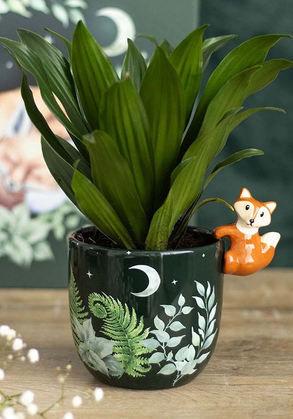 GOTHIC GIFTS Green Forest Ceramic | PLANT POT - Front