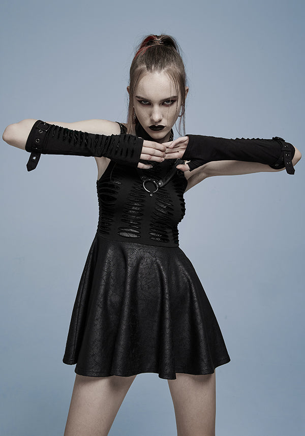 Punk Rave Gwendolyne Spiderweb [Black] - Detail View