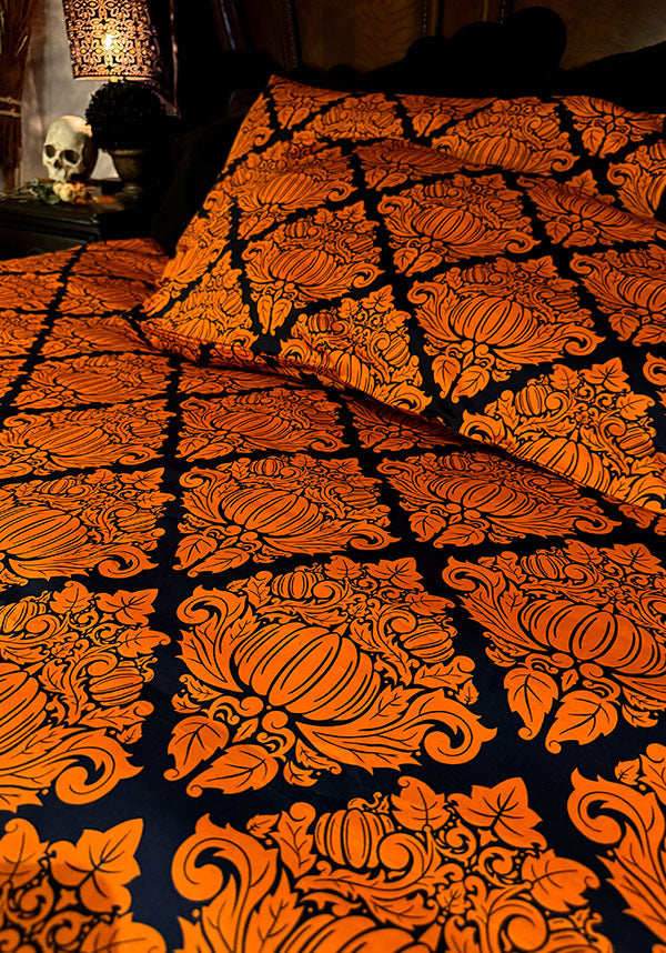 HELLS BLANKETS Haunted Harvest [Black/Orange] | QUILT SET [SUPER  - Back