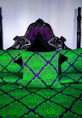 HELLS BLANKETS Haunted Harvest [Green/Purple] | CUSHION COVER - Front
