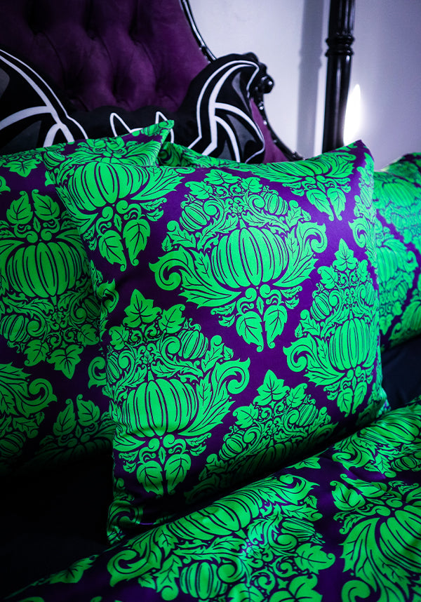 HELLS BLANKETS Haunted Harvest [Green/Purple] | CUSHION COVER - Detail 3