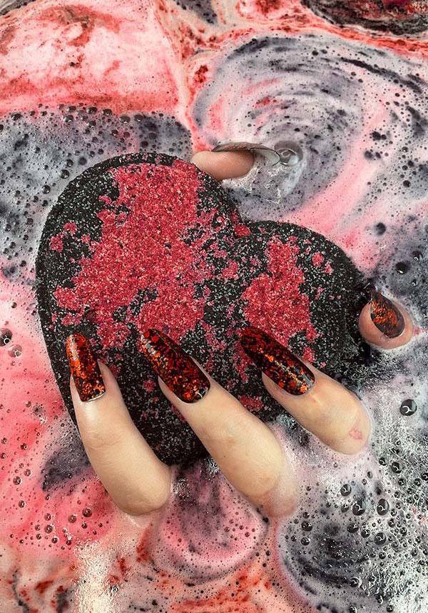 Poison Love Bomb Heart [Red & Black] - Front View