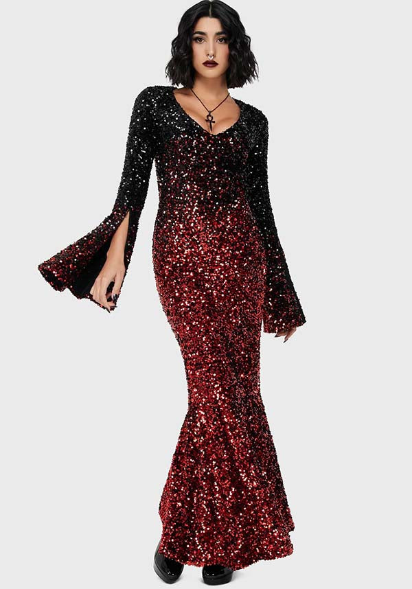 KILLSTAR Hexemore Sequin | MAXI DRESS - DRESSES - Back View