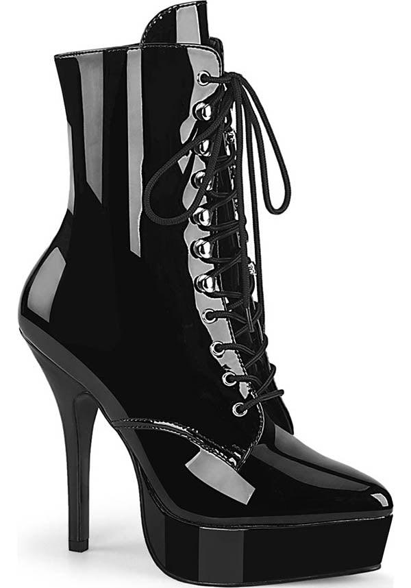 Devious INDULGE-1020 [Black Patent] - Front View