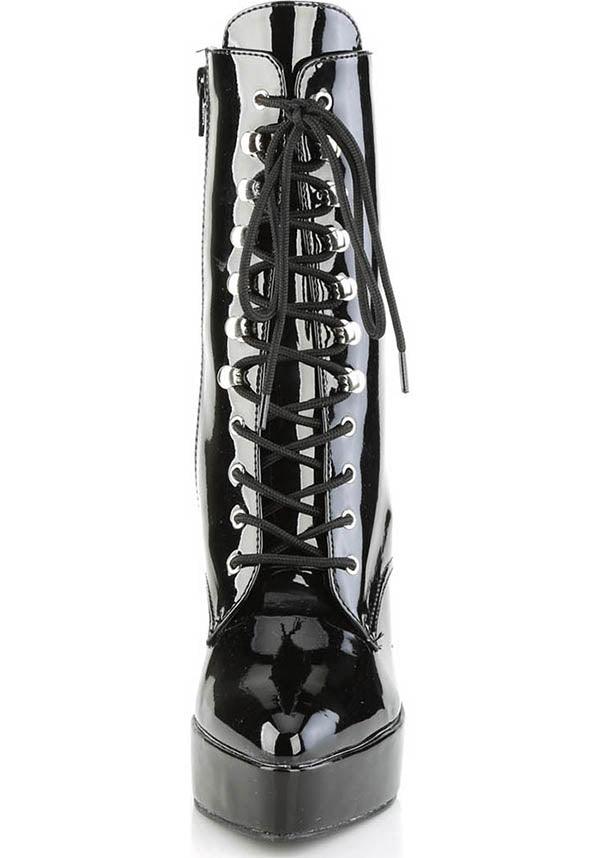 Devious INDULGE-1020 [Black Patent] - Back View