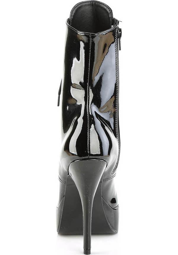 Devious INDULGE-1020 [Black Patent] - Detail View